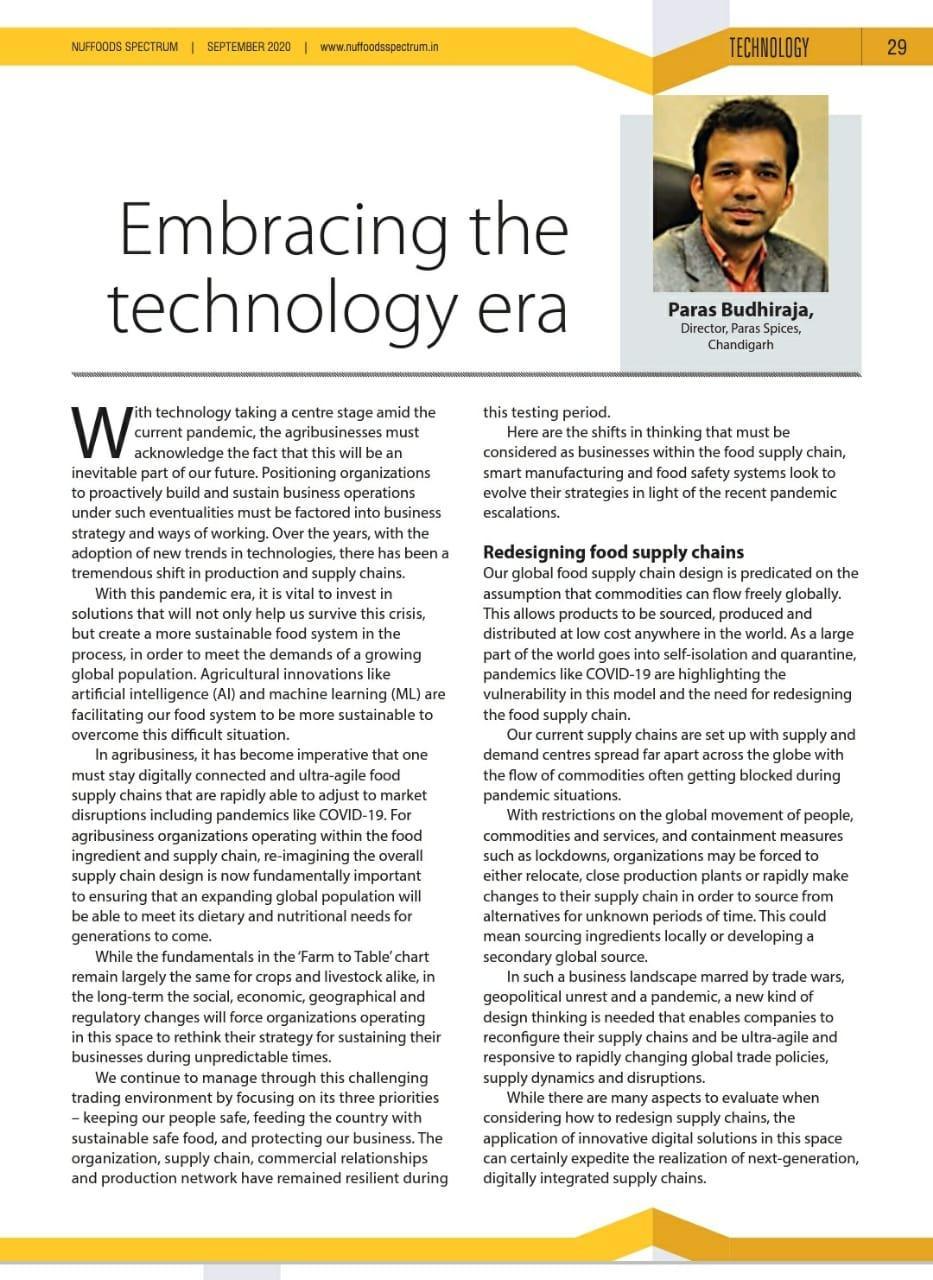 Embracing the technology era - Orika Spices India