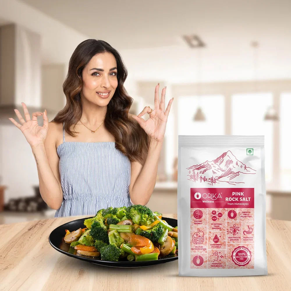 Orika Himalayan Pink Rock Salt with 84+ Vital Trace Minerals - 500g