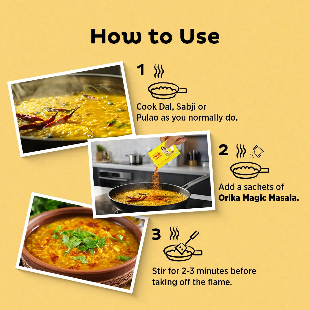 Orika Today's Special Magic Masala | All in One Masala | 12 Sachets
