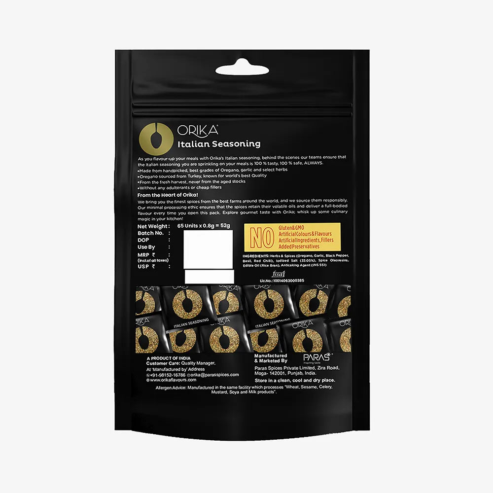 Orika Italian Oregano Pizza Seasoning | 65 Sachets (0.8g each)