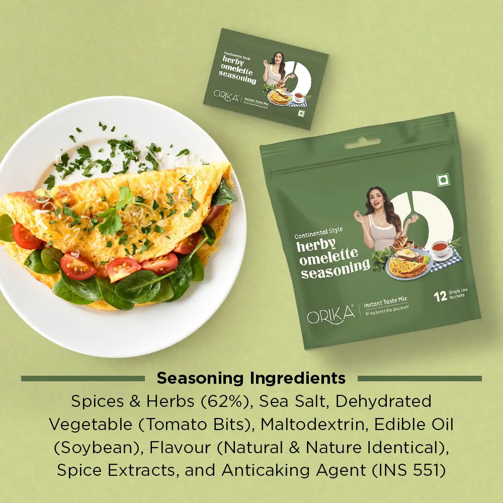 Continental Style Herby Omelette Seasoning | 12 Sachets