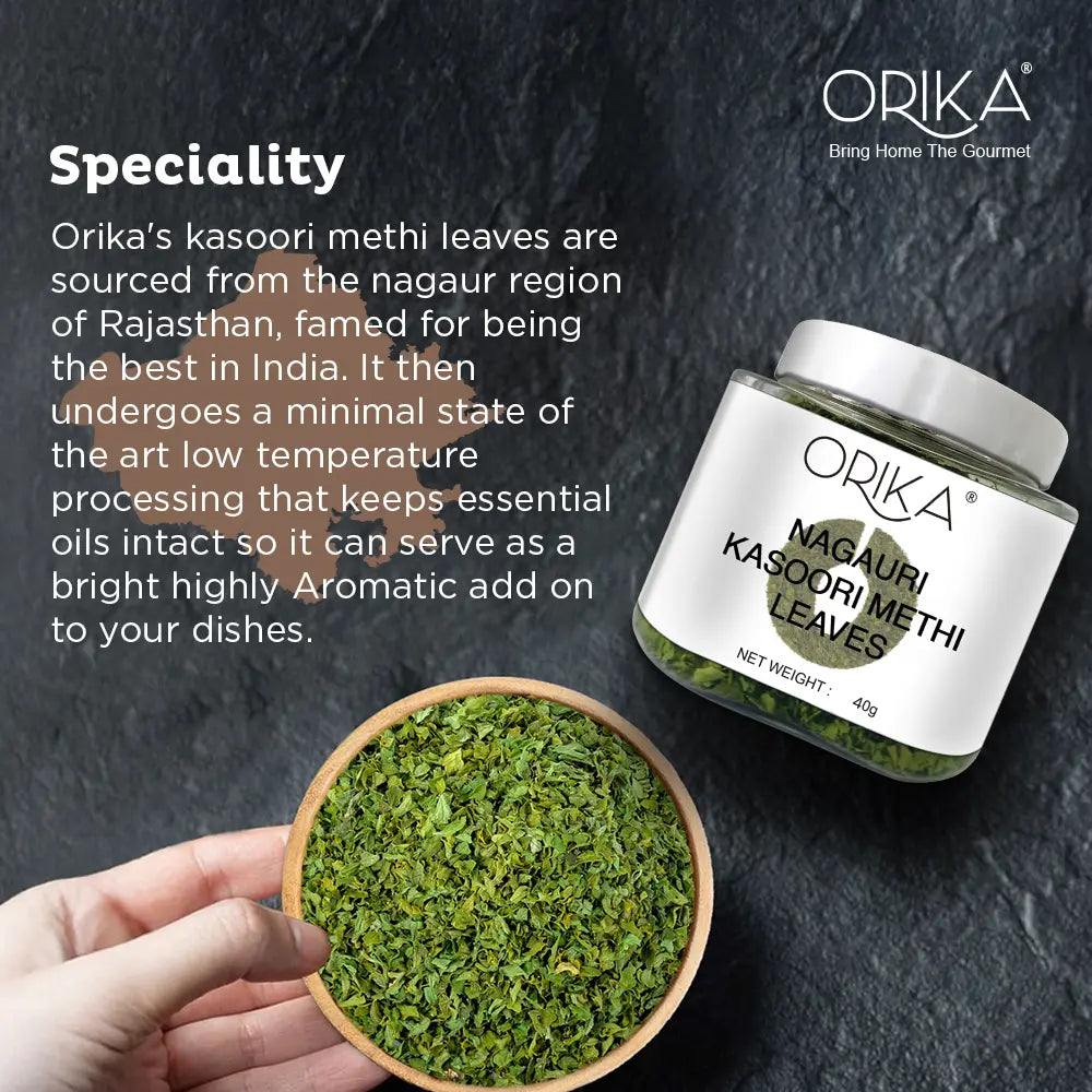 Orika Kasoori / Kasuri Methi Whole, Fenugreek Leaves | 40g