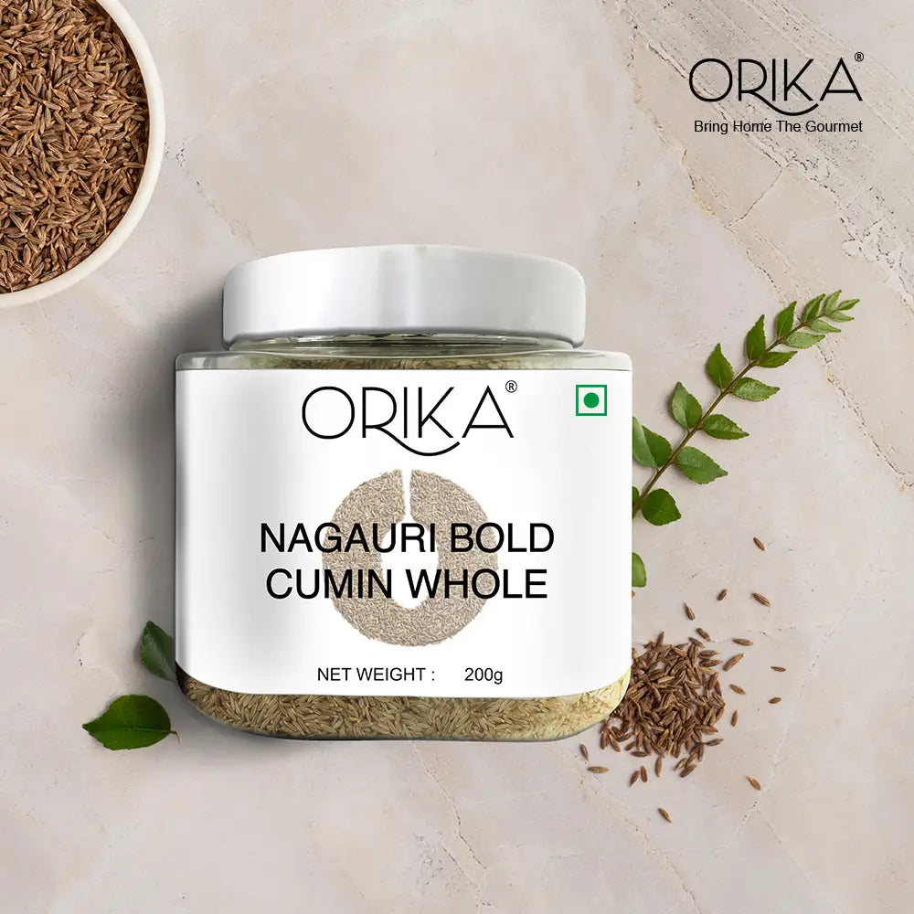 Orika Nagauri Bold Cumin (Jeera / Zeera) Whole Jar | 200g