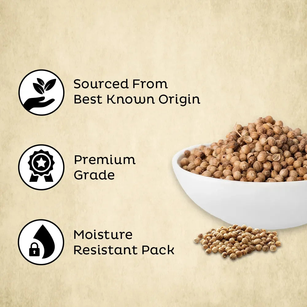 Orika Double Parrot Coriander Whole (Sabut Dhaniya) | 100g