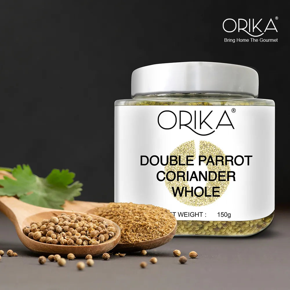 Orika Double Parrot Coriander Whole (Sabut Dhaniya) | 150g