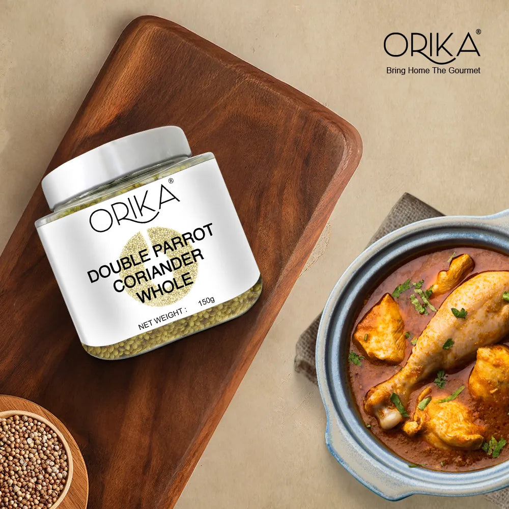 Orika Double Parrot Coriander Whole (Sabut Dhaniya) | 150g