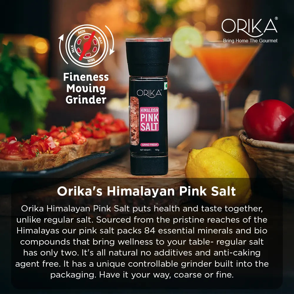 Orika Himalayan Pink Salt Grinder | 100g