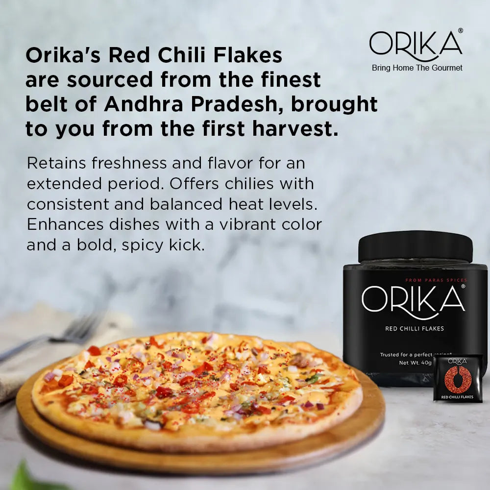 Orika Red Chilli Flakes Jar | 40g (50 Sachets)