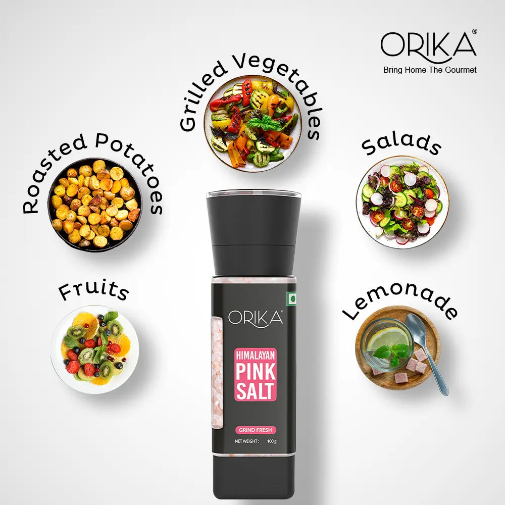 Orika Himalayan Pink Salt Grinder | 100g
