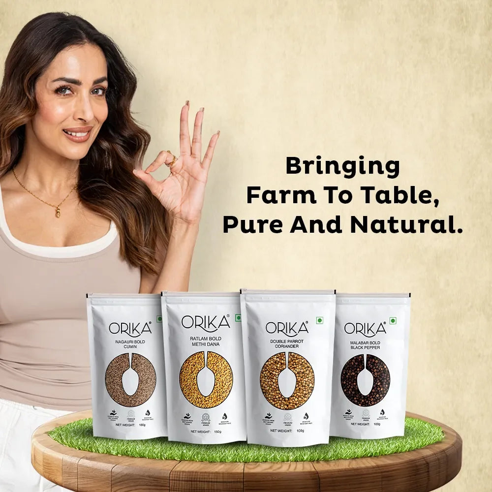 Orika Double Parrot Coriander Whole (Sabut Dhaniya) | 100g