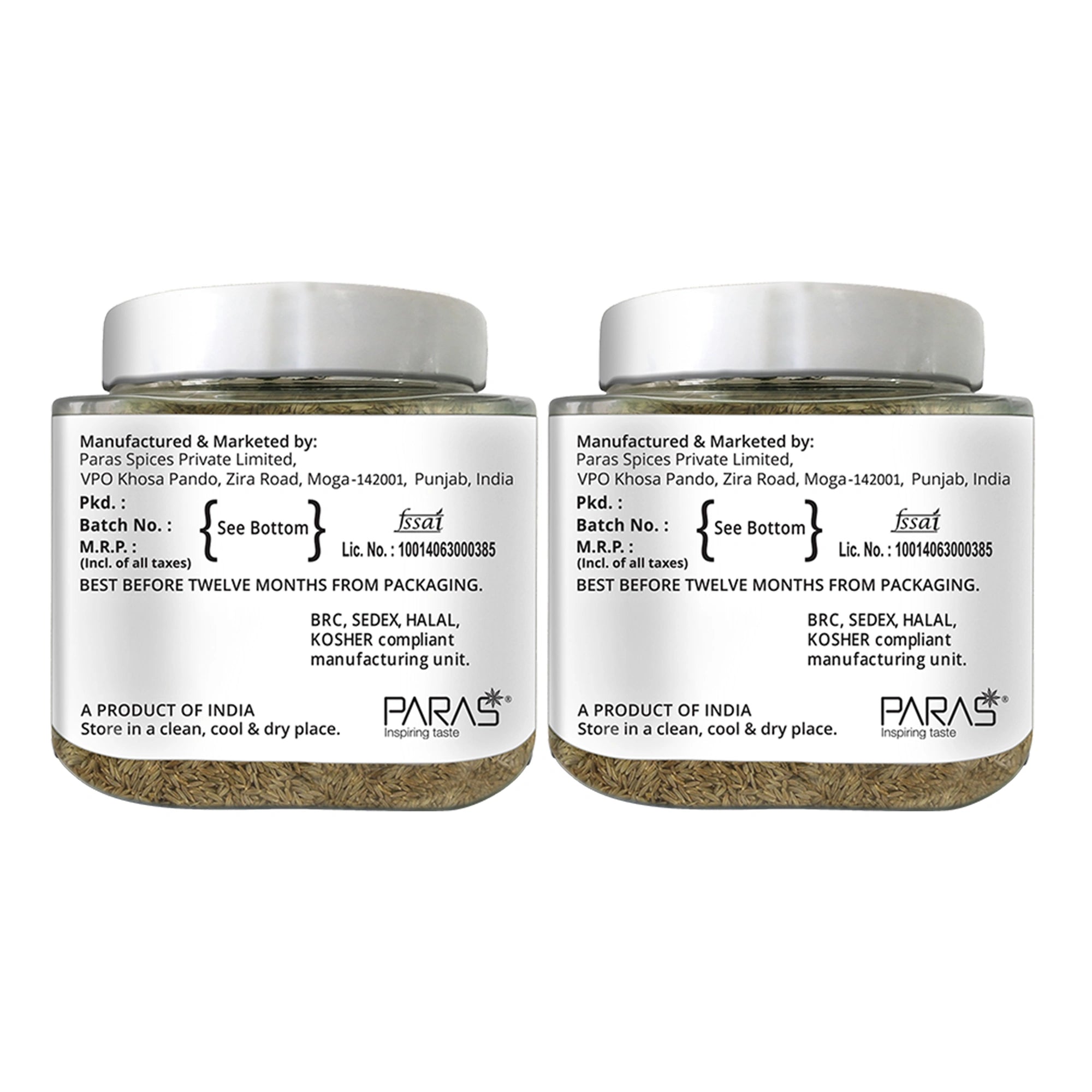 Orika Nagauri Bold Cumin Whole Combo, Pack of 2, 250gm/each