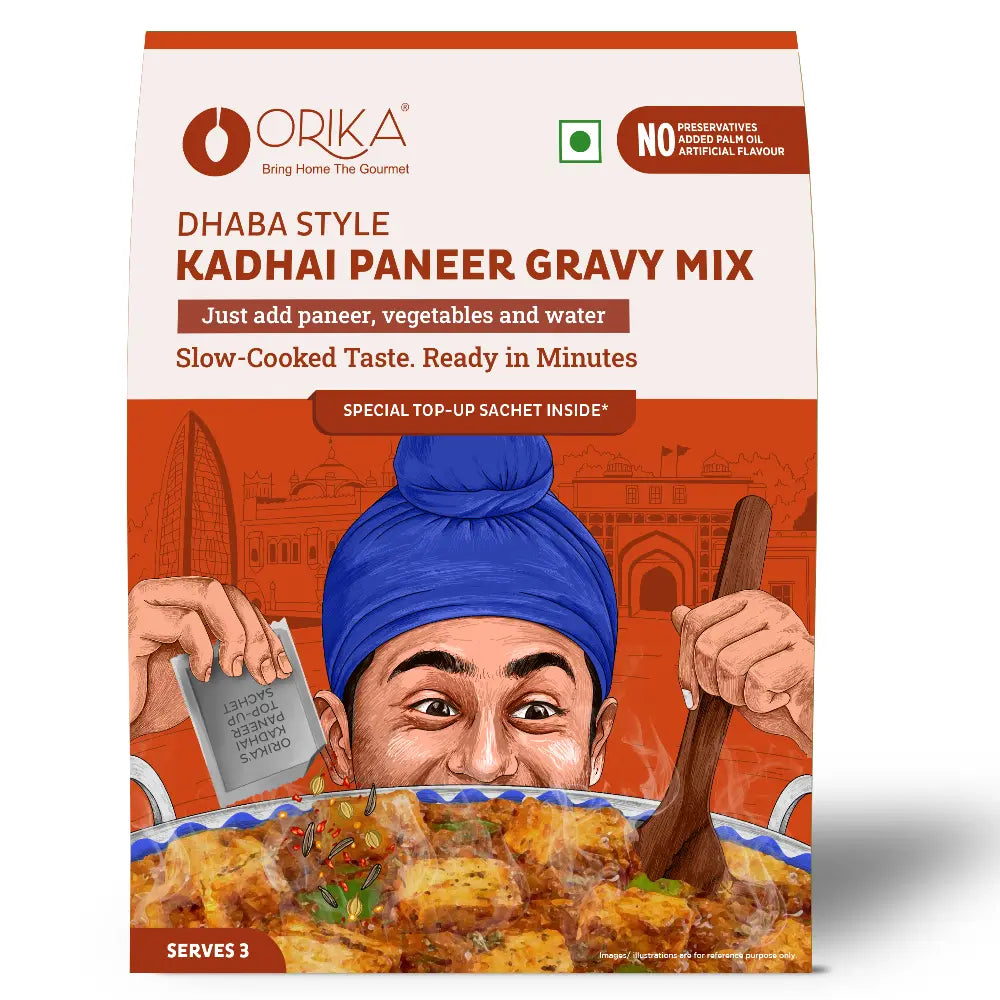Orika Dhaba Style Kadhai Paneer Gravy Mix | Authentic Kadhai Paneer | 51g
