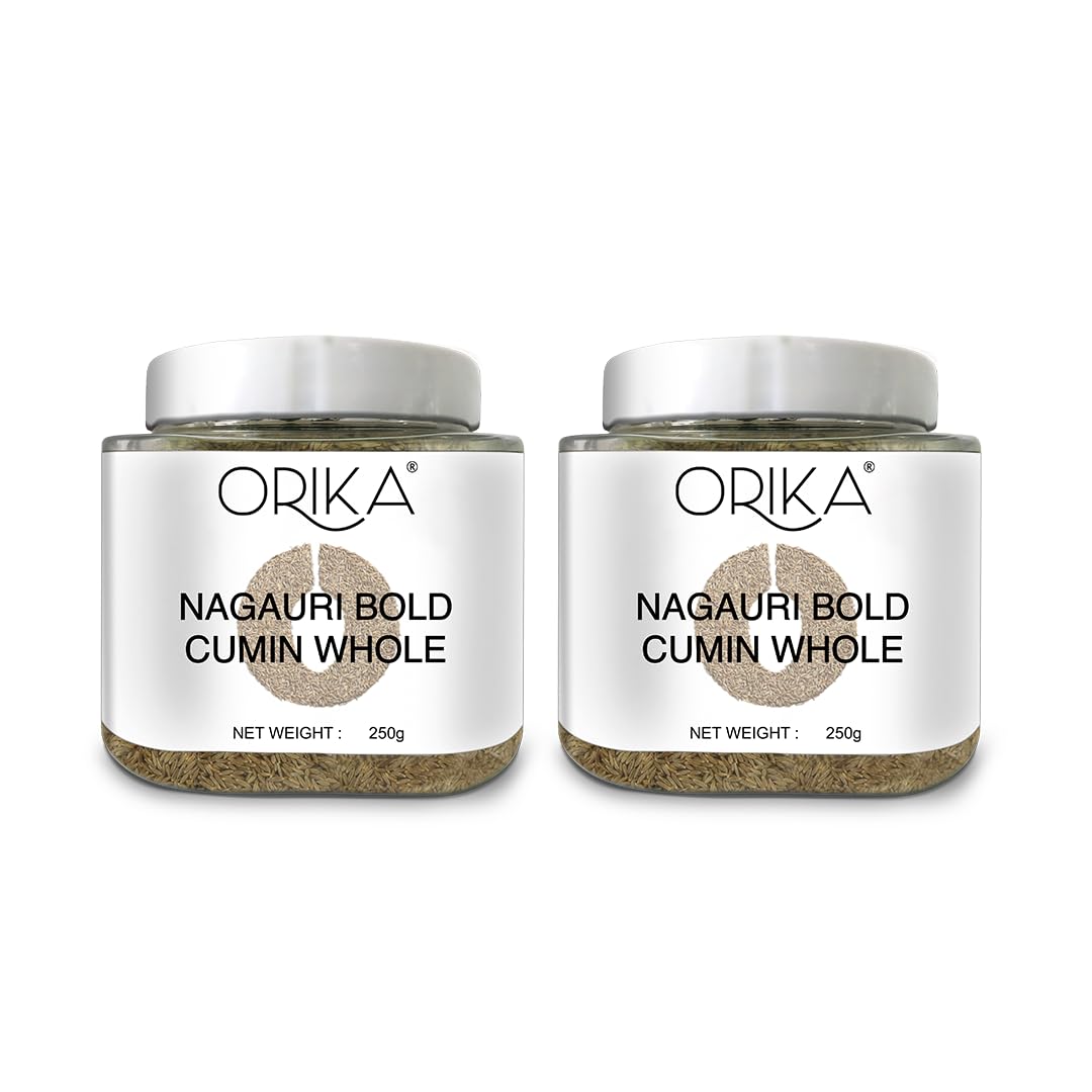 Orika Nagauri Bold Cumin Whole 250 Gms x 2 Pack of 2