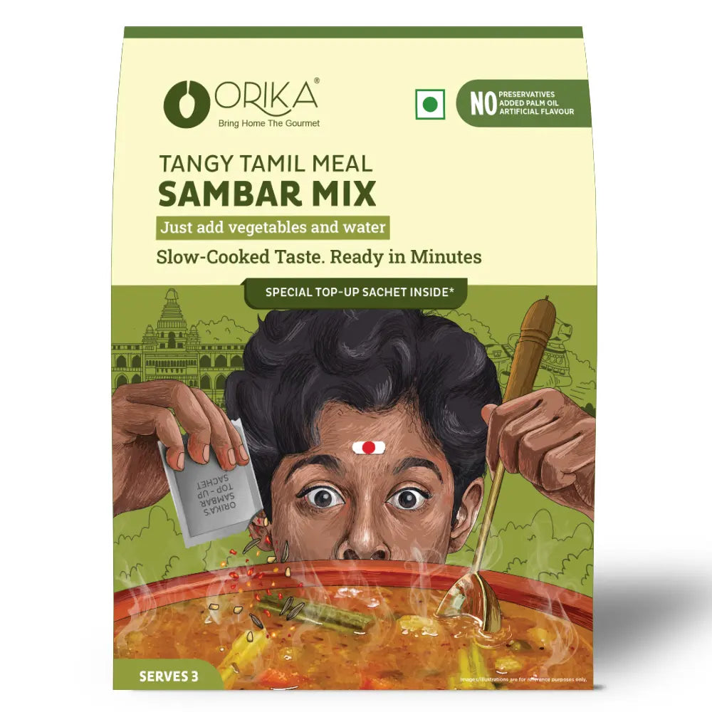 Orika Tangy Tamil Meal Sambar Mix | Authentic South Indian Sambar | 51g