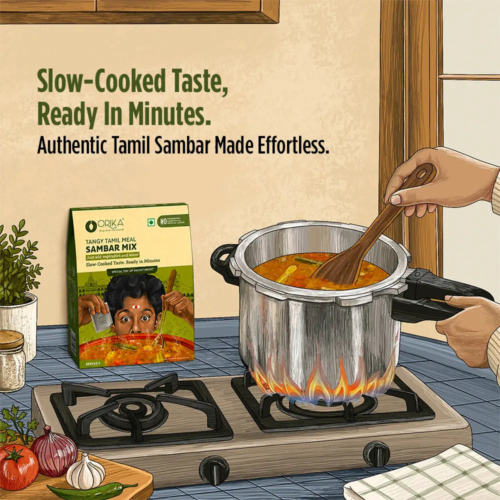 Orika Tangy Tamil Meal Sambar Mix | Authentic South Indian Sambar | 51g