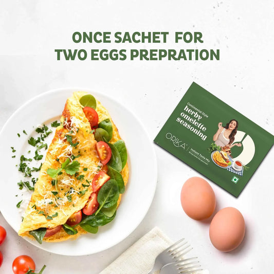 Continental Style Herby Omelette Seasoning-12 single use sachets - Orika Spices India