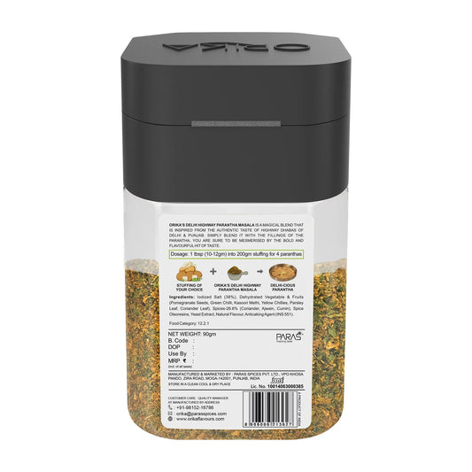 Orika Delhi Highway Parantha Masala 90 Gms - Orika Spices India