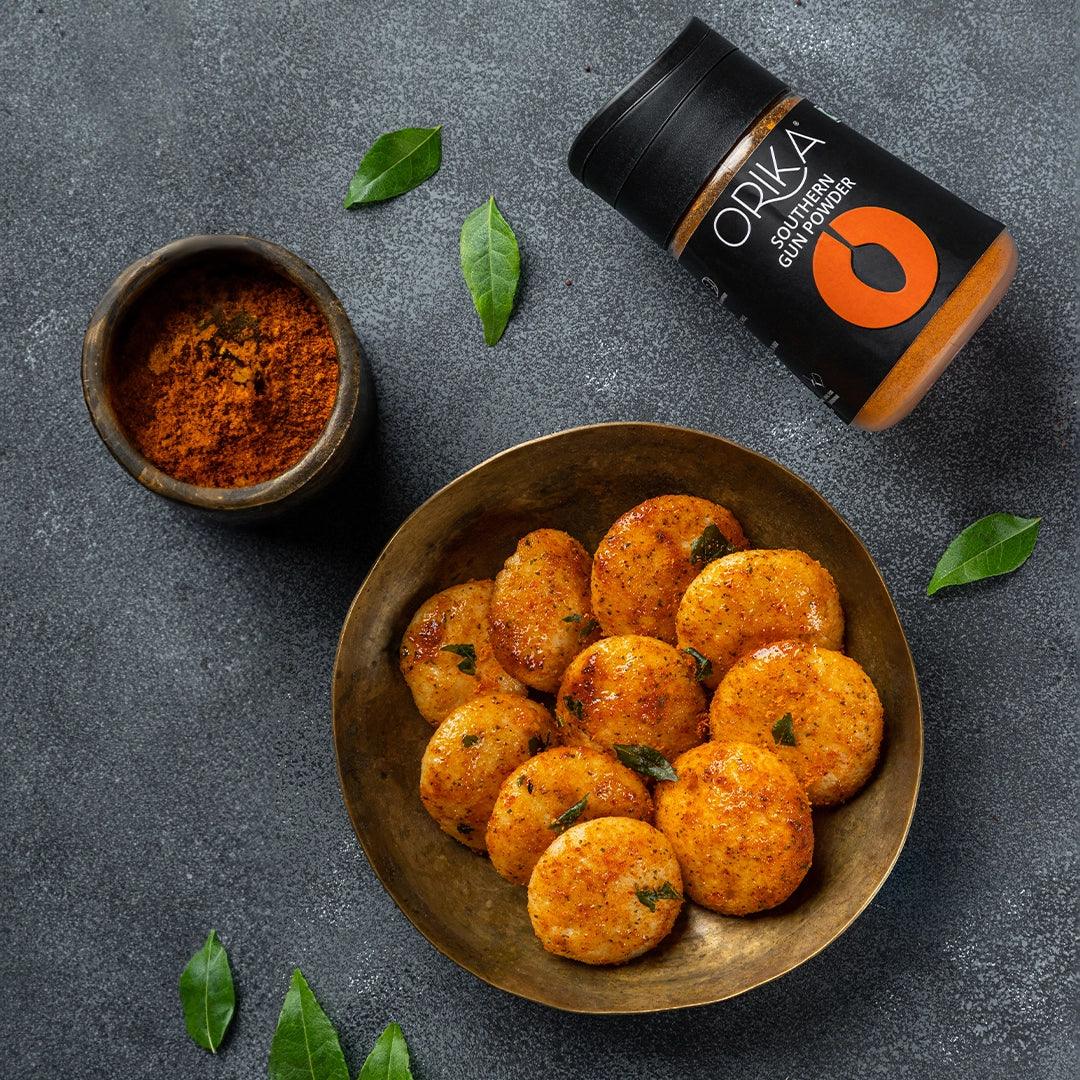 Orika Gourmet cooking coombo of True Sri Lankan Cinnamon Powder 50g & Southern Gun Powder 80g - Orika Spices India