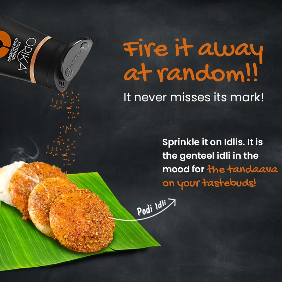 Orika Gourmet cooking coombo of True Sri Lankan Cinnamon Powder 50g & Southern Gun Powder 80g - Orika Spices India