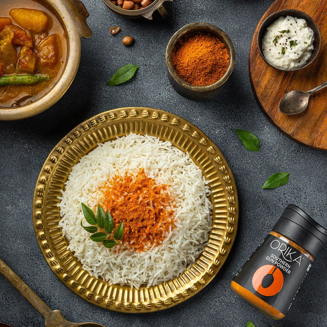 Orika Gourmet cooking coombo of True Sri Lankan Cinnamon Powder 50g & Southern Gun Powder 80g - Orika Spices India