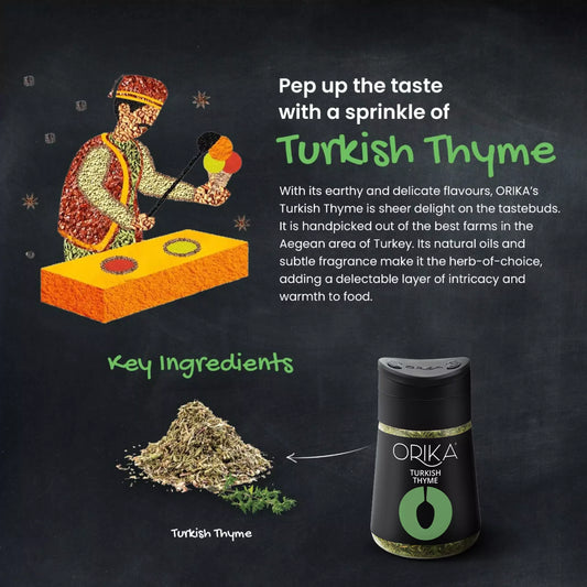Orika Gourmet Herbs Sprinkler Combo Turkish Thyme, Egyptian Basil, Turkish Oregano - Orika Spices India