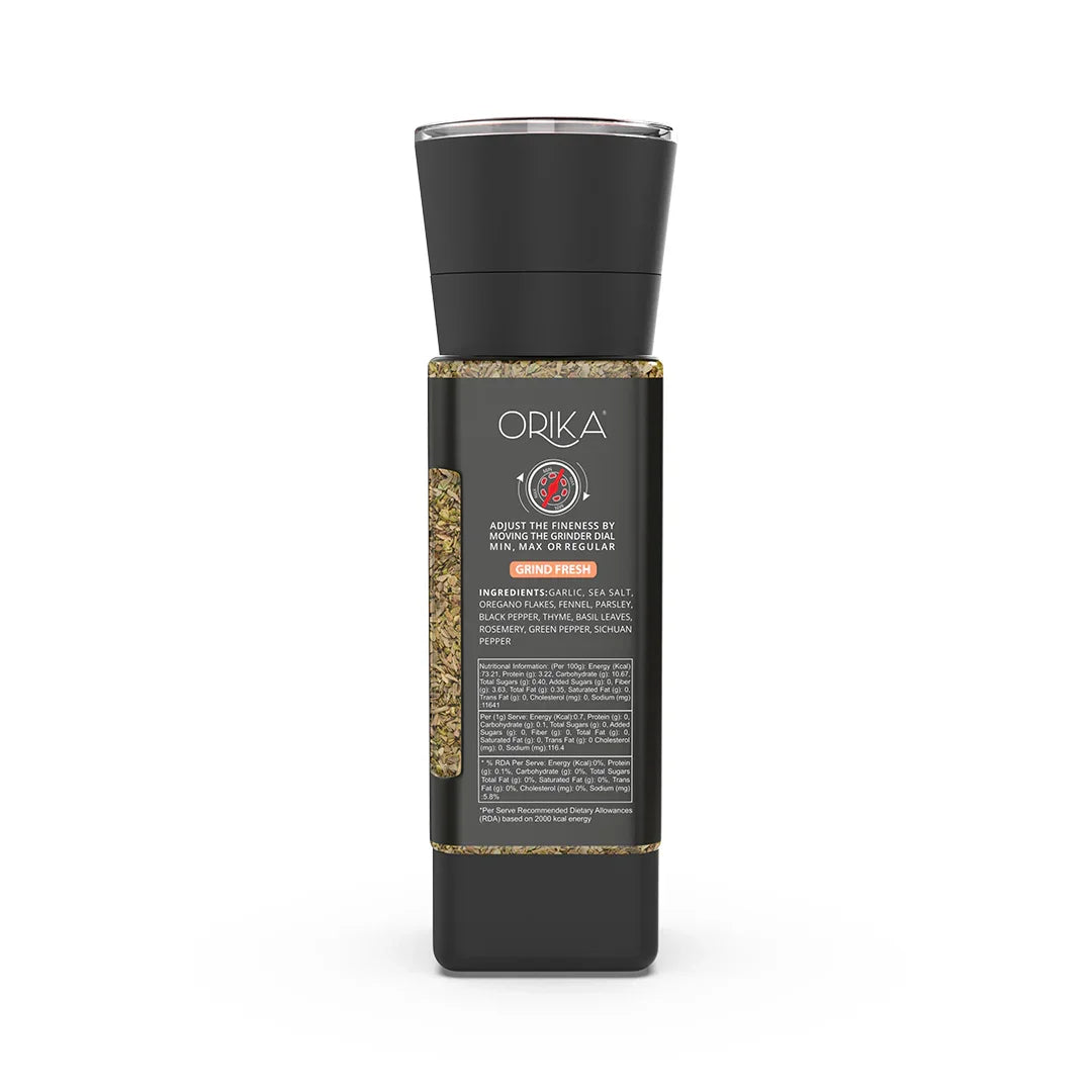 Orika Gourmet Italian Herbs Grinder, 35g - Orika Spices India