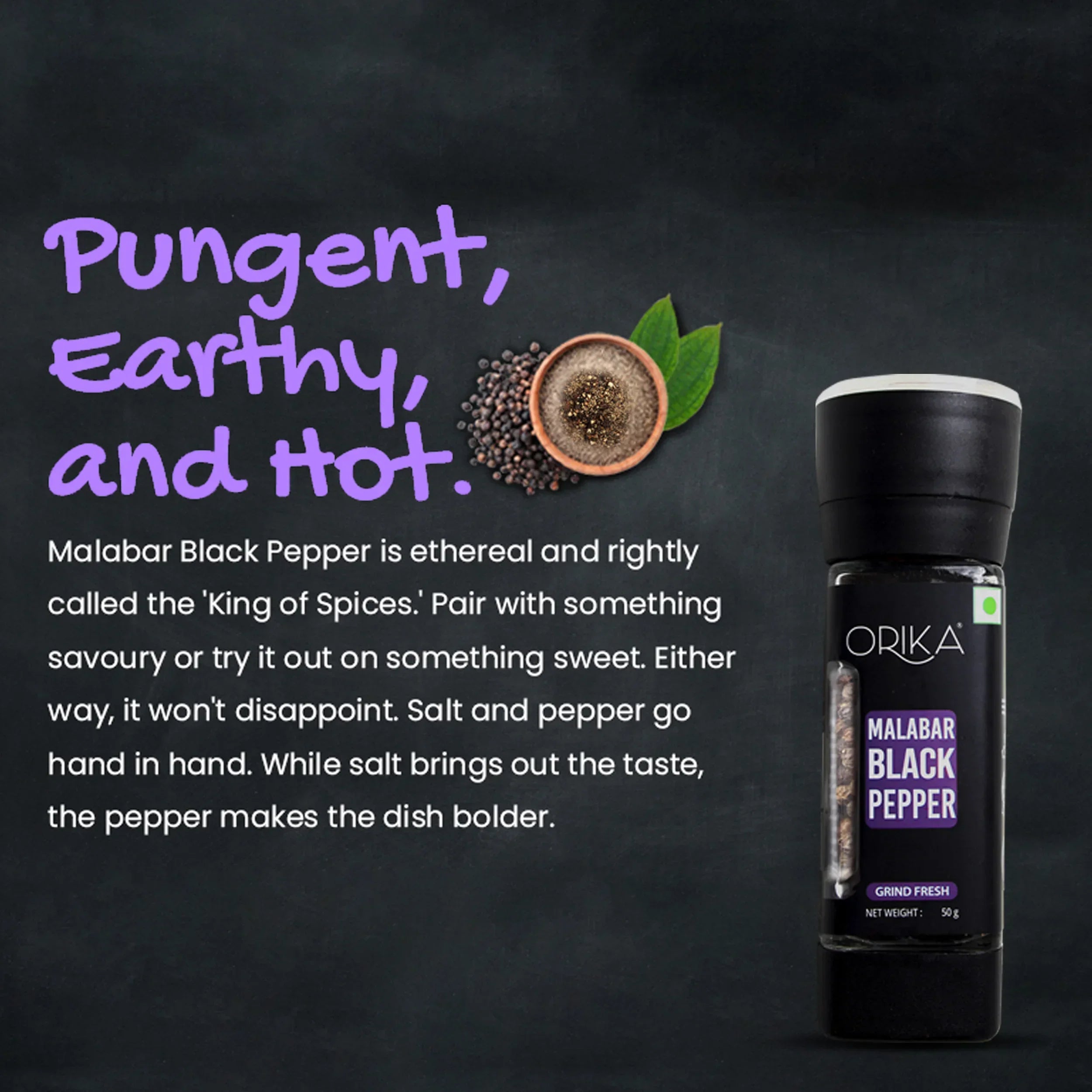 Orika Grinders Combo (Pack of 4), 285g - Orika Spices India