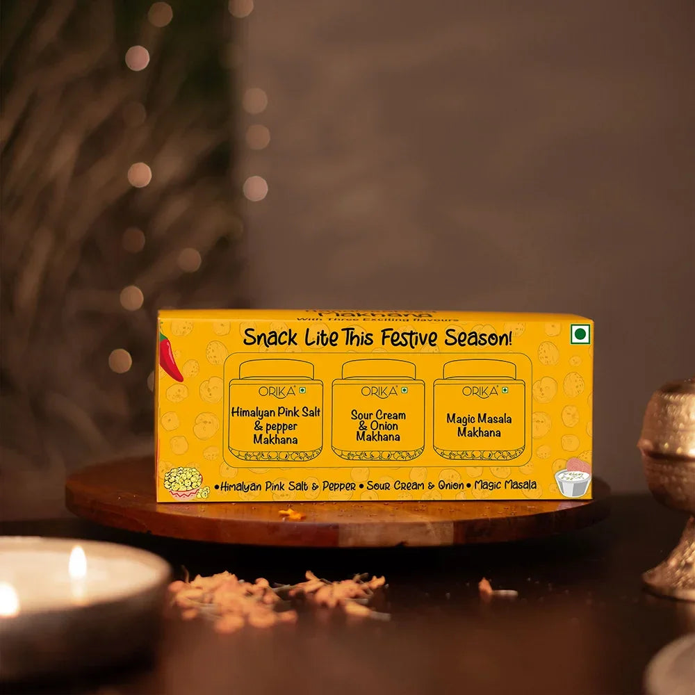 Orika Guilt Free Handcrafted Makhana's, 120g, - Orika Spices India