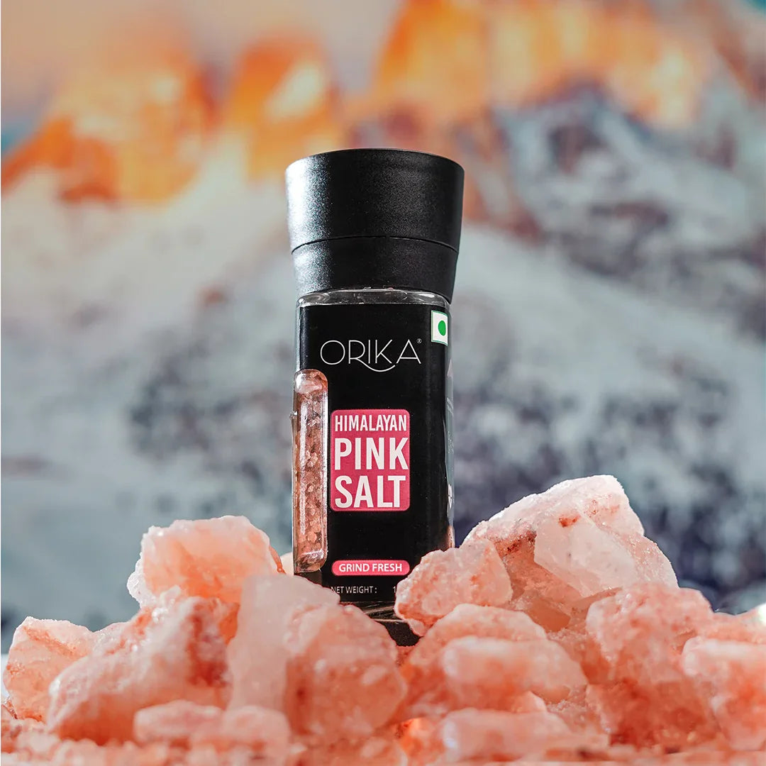 Orika Himalayan Pink Salt Grinder, 100gm - Orika Spices India