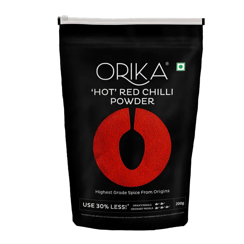 Orika Hot Red Chilli Powder (100 gm, 200gm, 500gm) - Orika Spices India