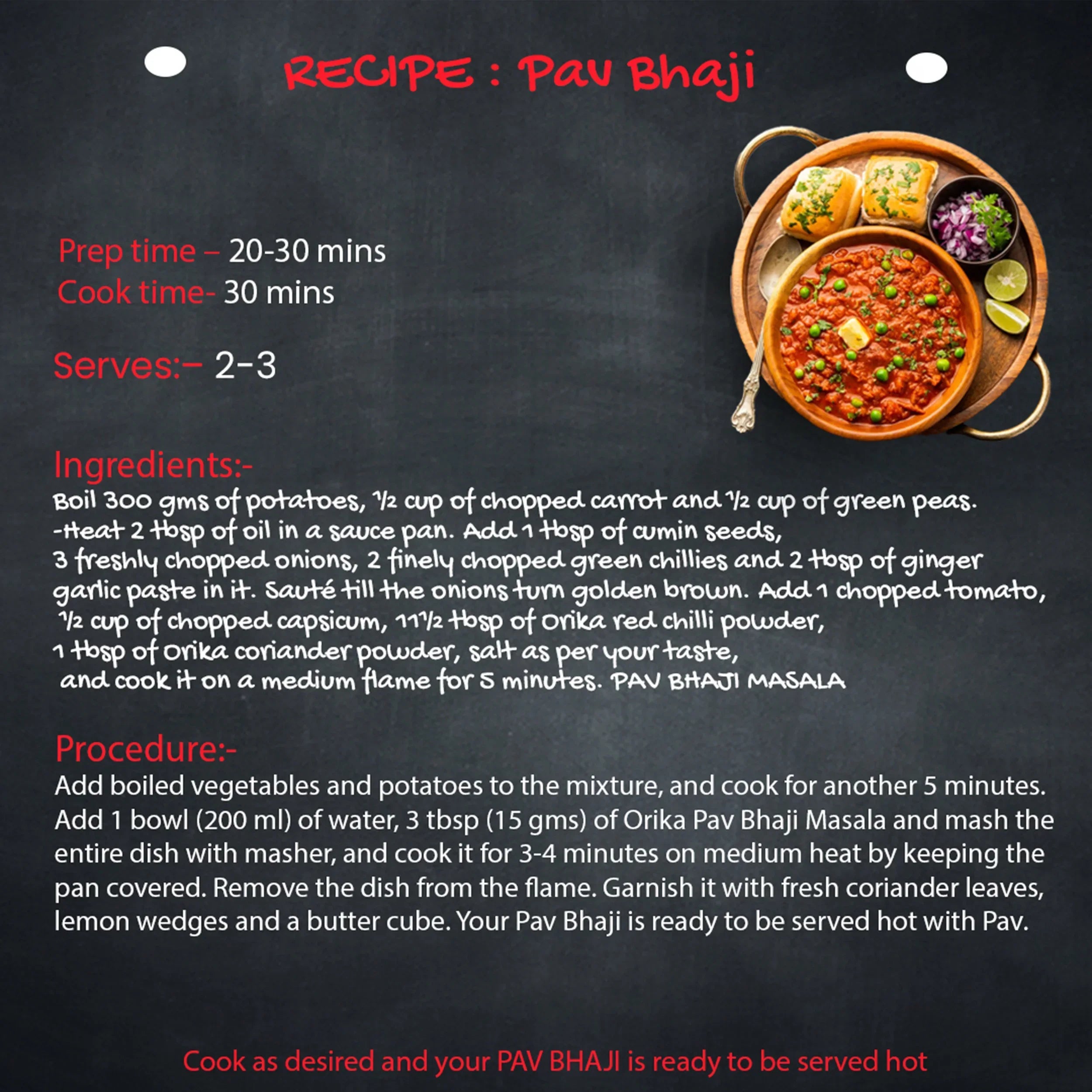 Orika Indian Delicacy combo Sambhar Masala, Pav Bhaji Masala, Garam Masala (Pack of 3, 100gms each) - Orika Spices India