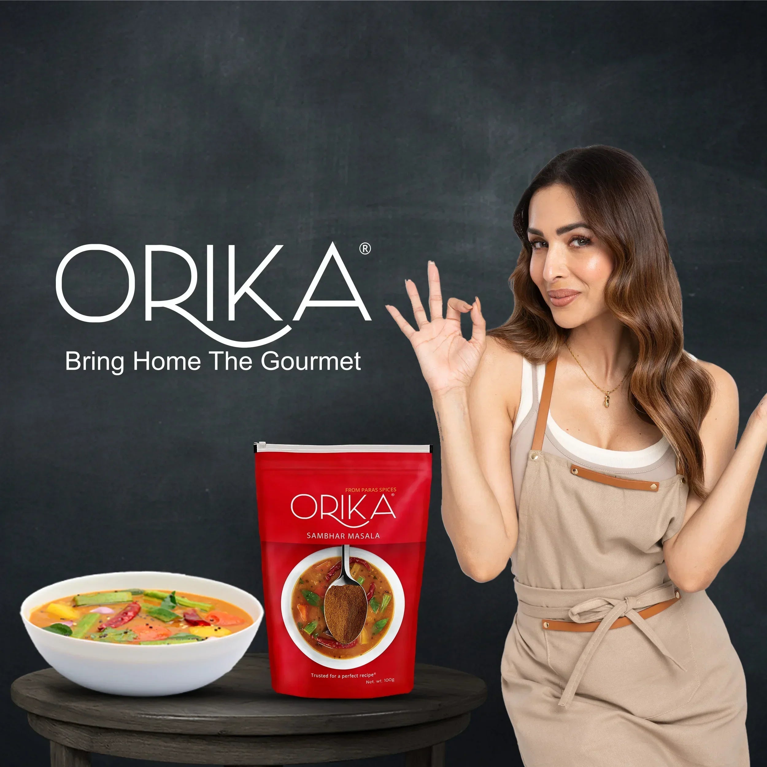 Orika Indian Essential Combo (Sambhar Masala 100g + Coriander Powder 100g + Amchoor Powder 100g) ( Pack of 3) - Orika Spices India