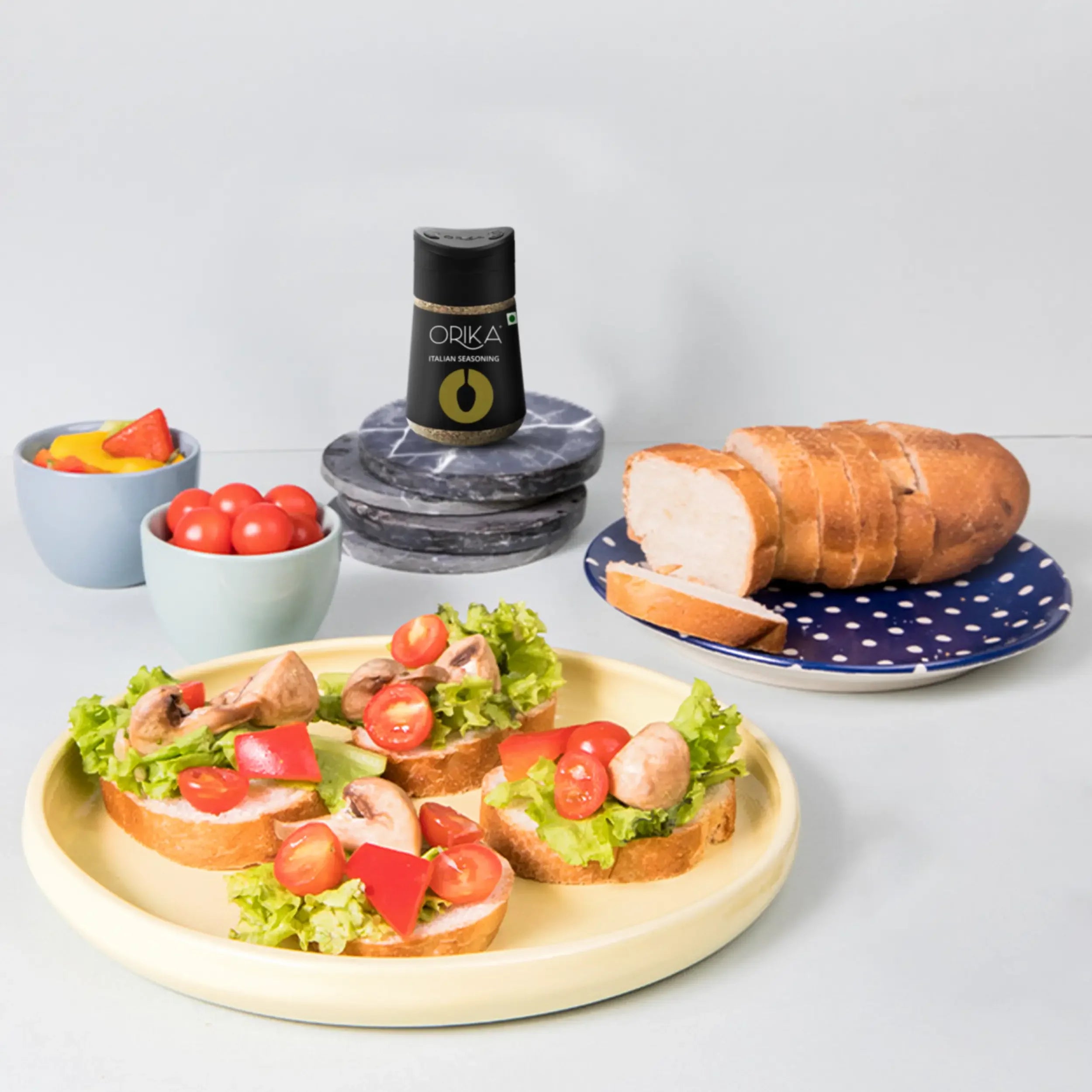 Orika Italian Table Combo (2 Italian Seasoning (75 g/each) & 1 Red Chilli Flakes (50 g)) - Orika Spices India