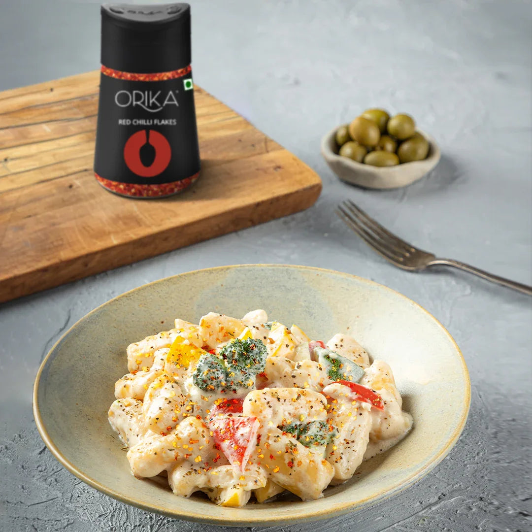 Orika Italian Table Combo (2 Italian Seasoning (75 g/each) & 1 Red Chilli Flakes (50 g)) - Orika Spices India