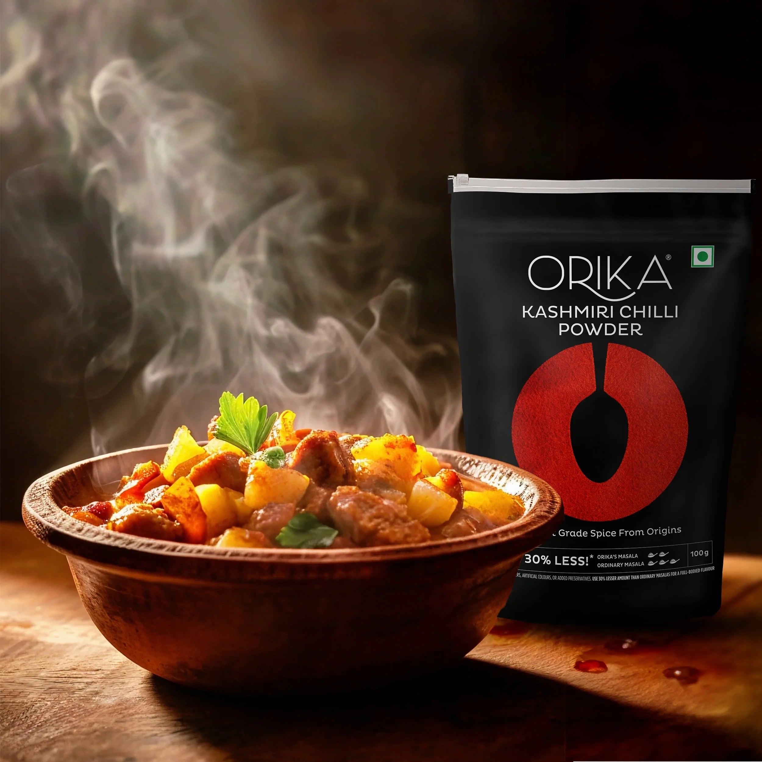 Orika Kashmiri Chilli Powder, 100gm - Orika Spices India