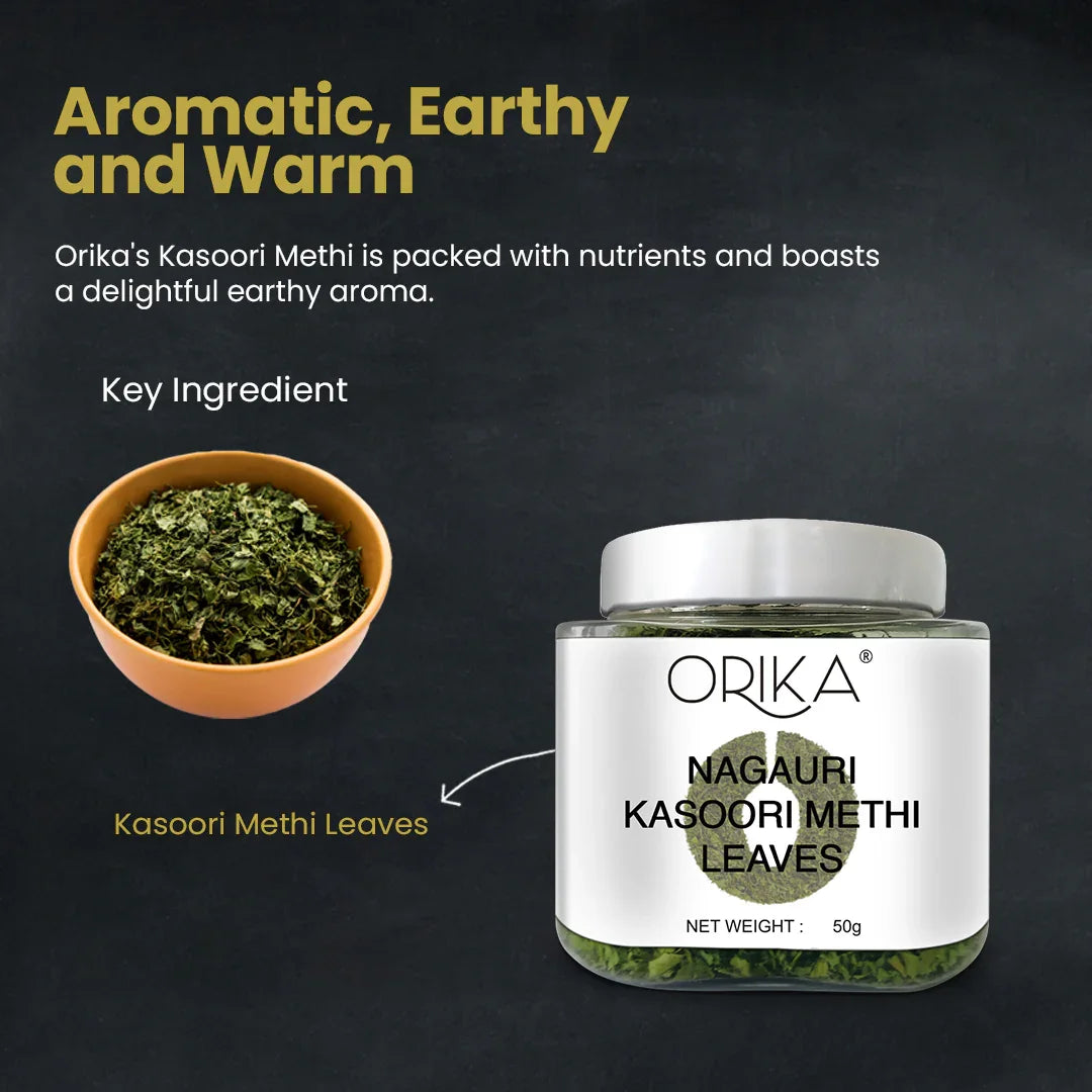 Orika Kasoori Methi Whole, 50gm - Orika Spices India