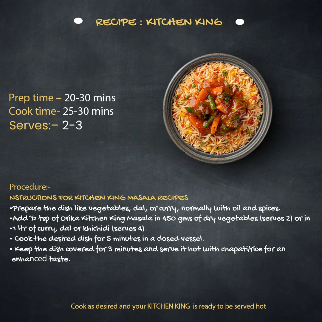 Orika Kitchen King Masala Combo (Pack of 3, 100gms each) - Orika Spices India