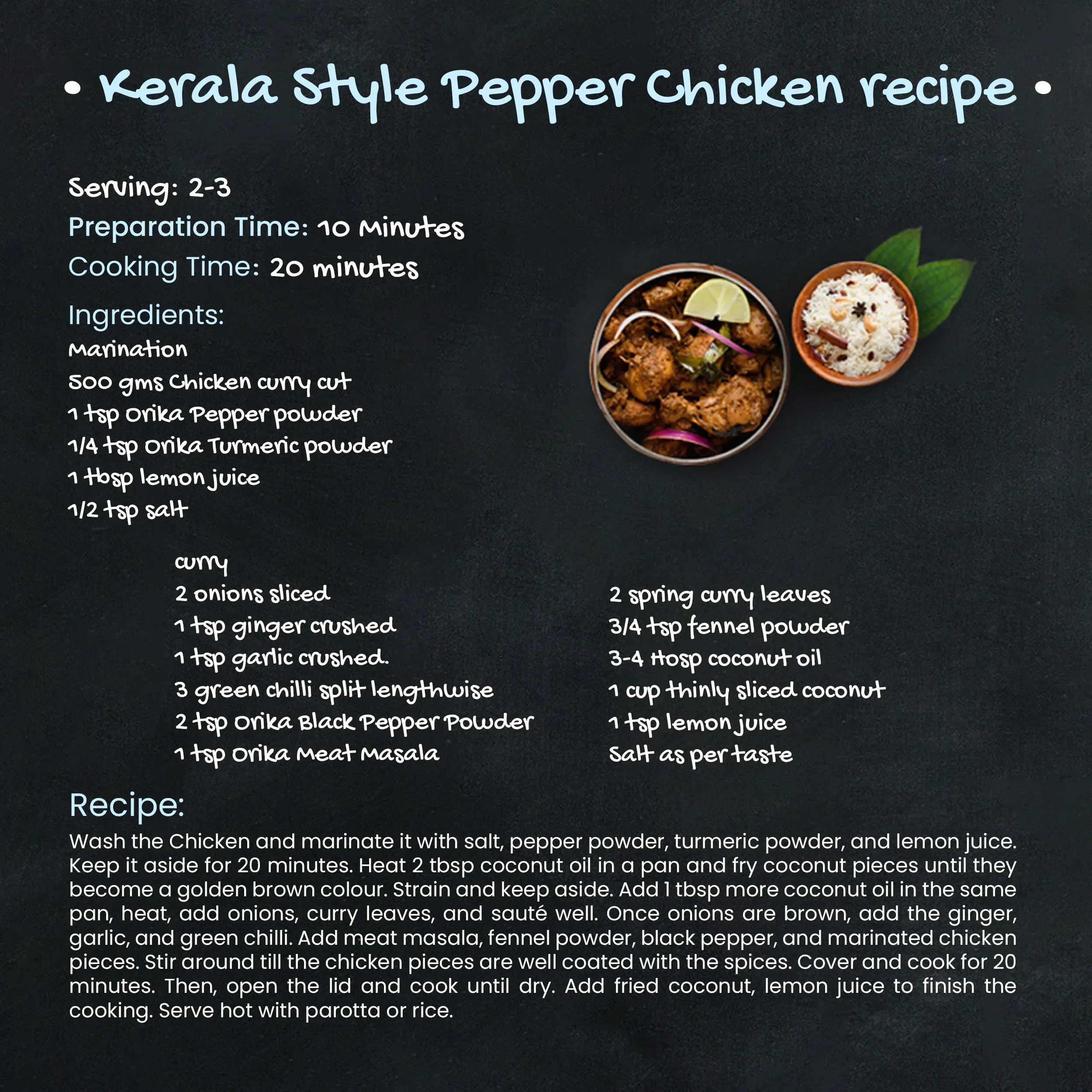 Orika Malabar Pepper Powder Combo, (Pack of 2, 100gms each) - Orika Spices India