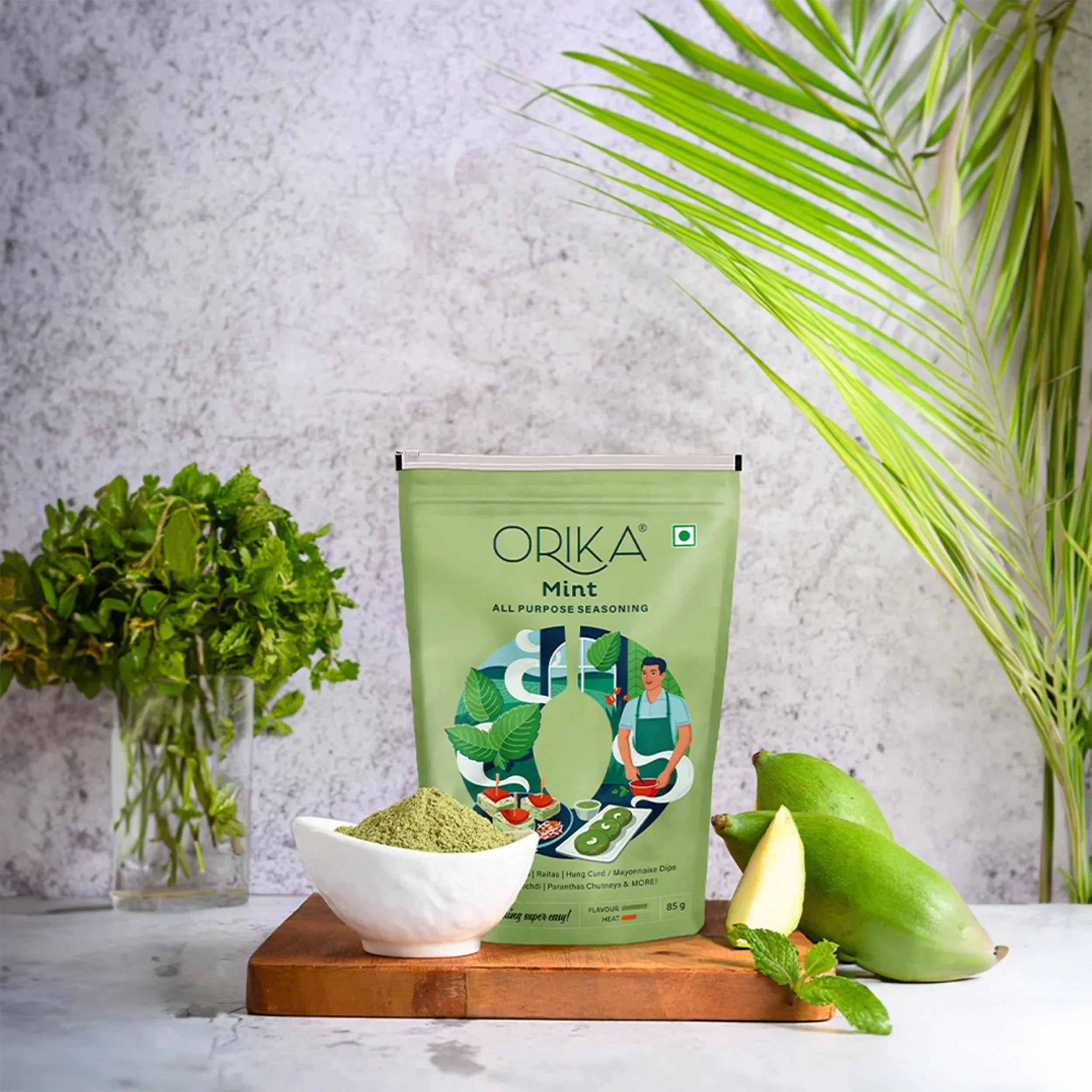 Orika Mint Seasoning, 85gm - Orika Spices India