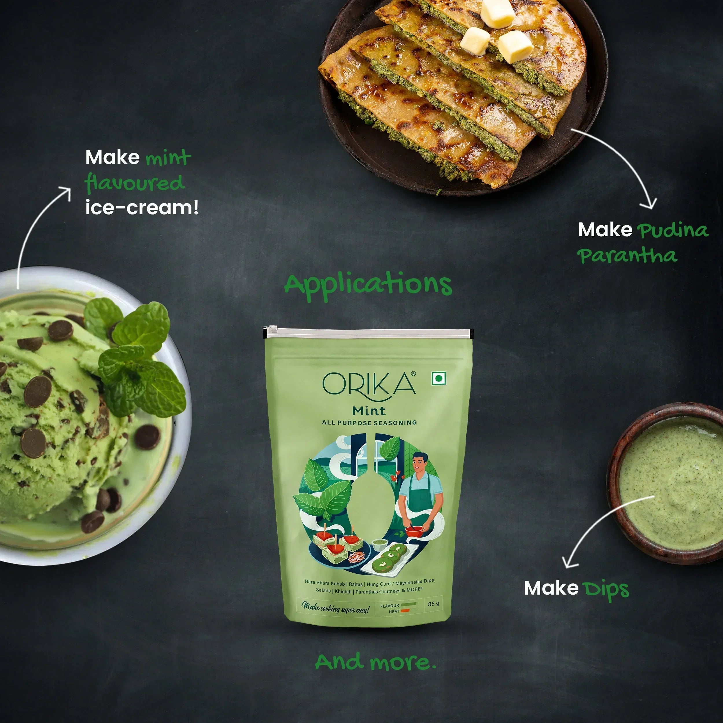 Orika Mint, Tandoori & Biryani Combo (Pack of 3) - Orika Spices India