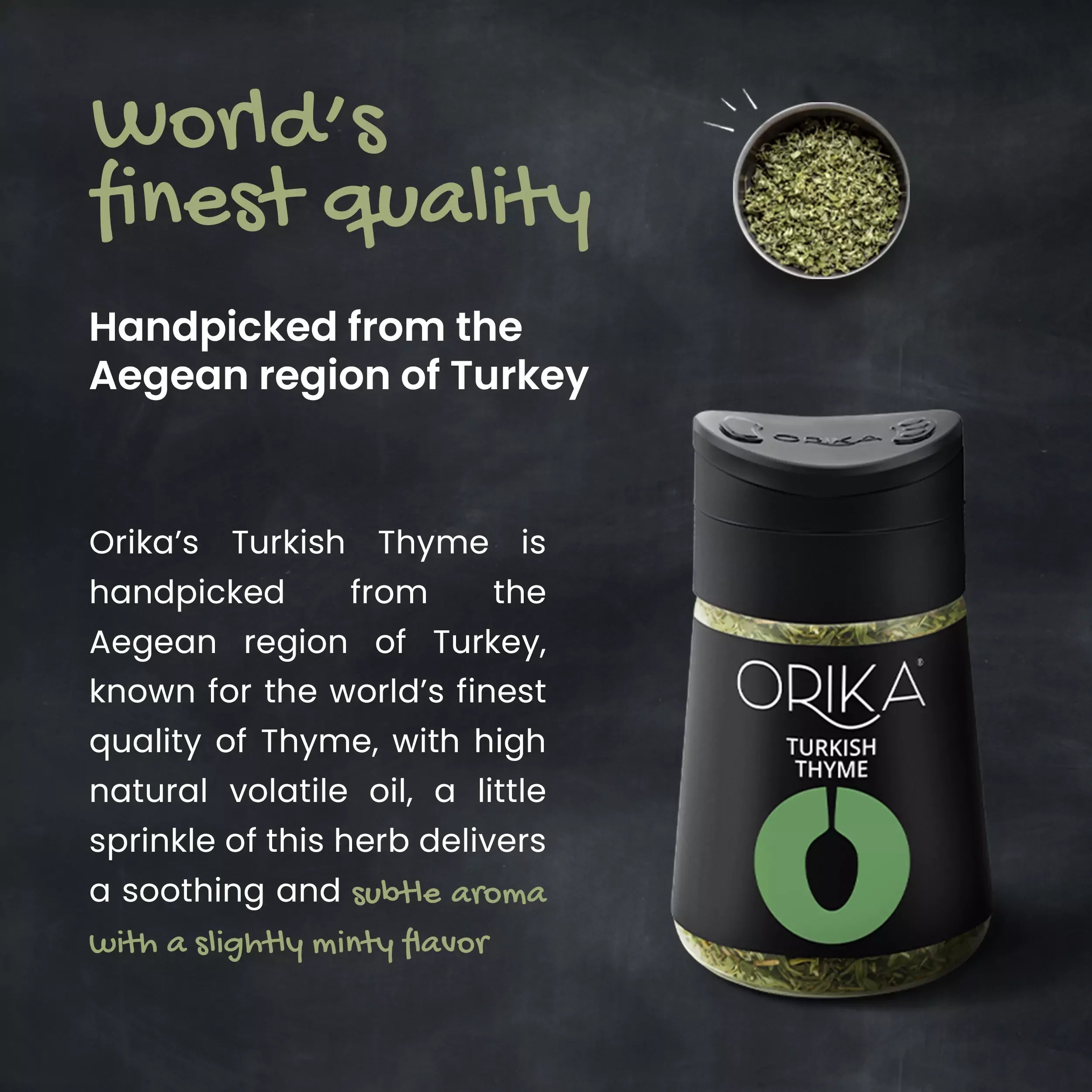 Orika Multipurpose Seasoning Combo (Italian Seasoning + Himalayan Parsley + All Purpose Mexican Seasoning + Egyptian Basil + Turkish Thyme) - Orika Spices India