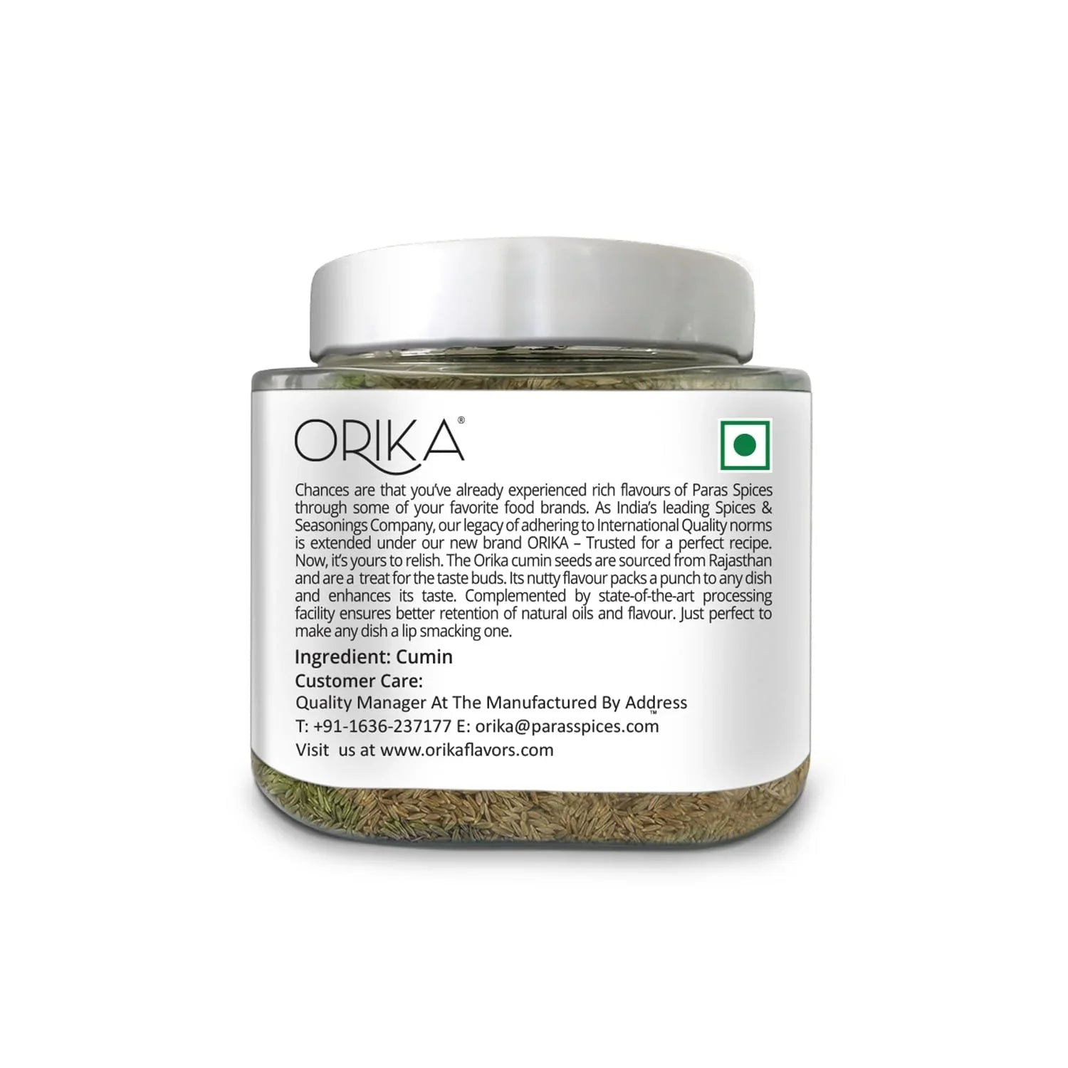 Orika Nagauri Bold Cumin Whole, 250gm - Orika Spices India