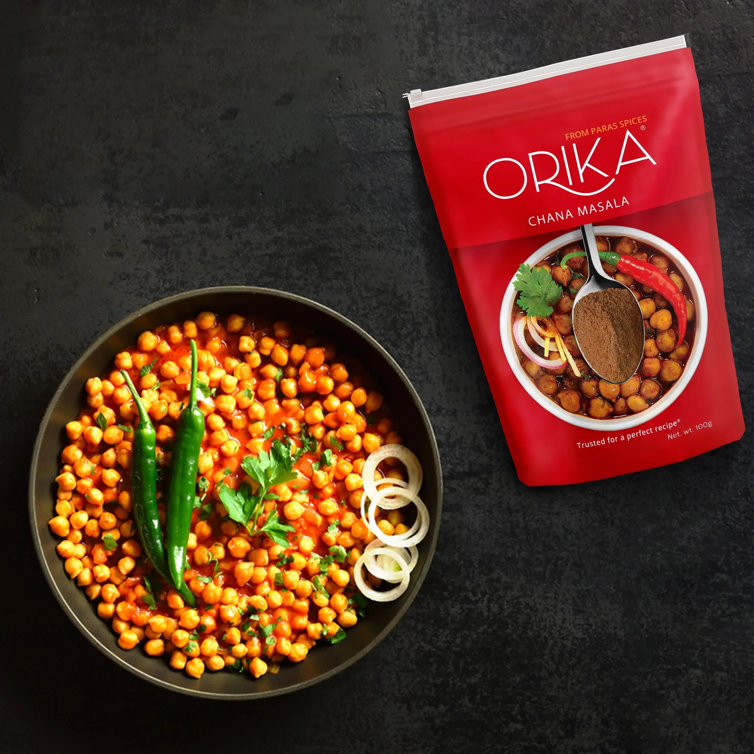 Orika Paneer-Chana Combo (Shahi Paneer Masala, Chana Masala, Kitchen King Masala) (Pack of 3, 100gms each) - Orika Spices India