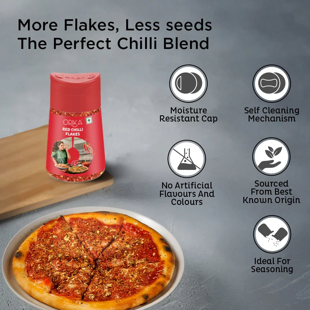 Orika Red Chilli Flakes 45g - Orika Spices India