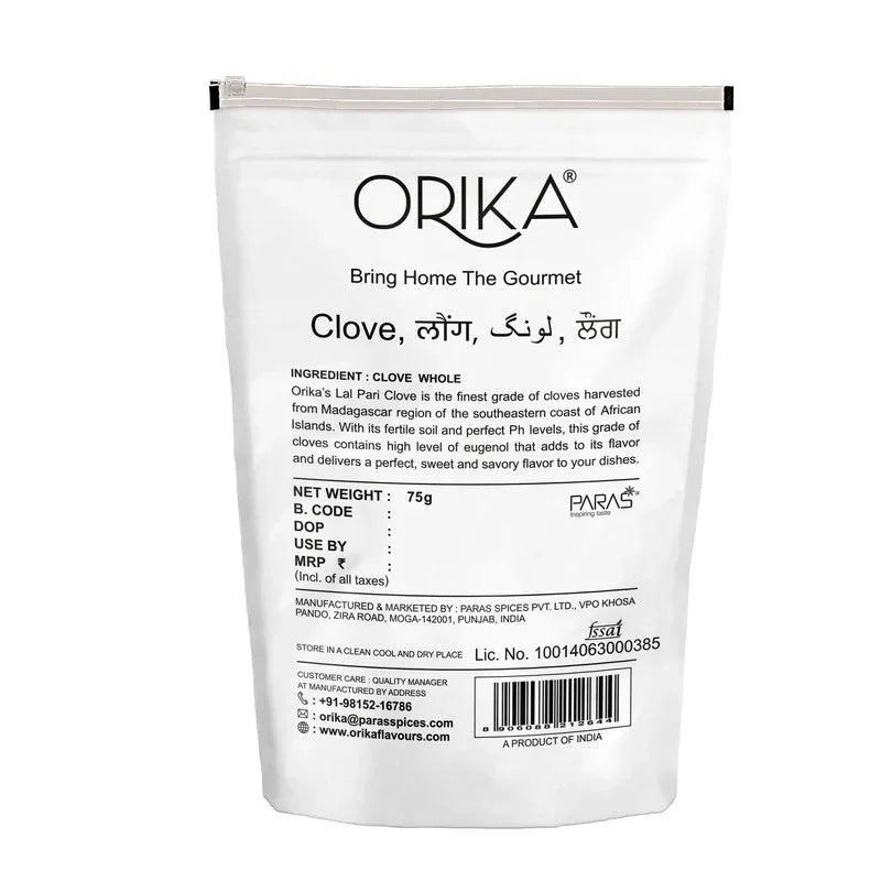Orika's Lal Pari Clove Whole, 75g - Orika Spices India