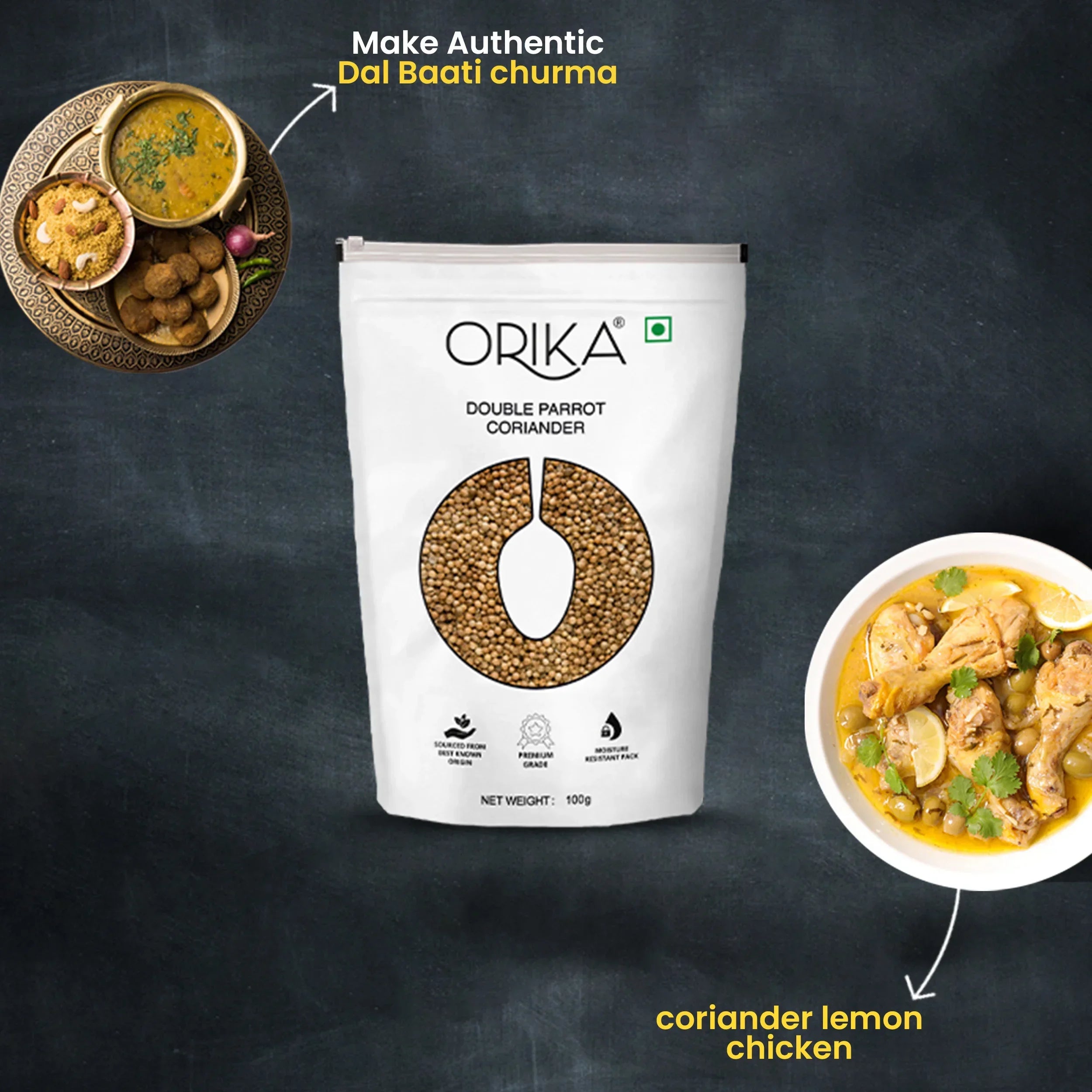 Orika Sabut Masala Combo, Pack of 3, 100g/each - Orika Spices India