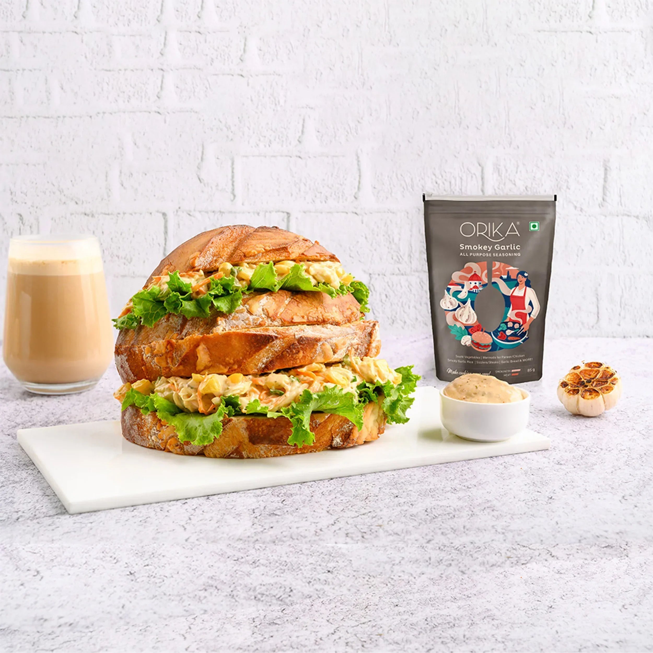 Orika Smokey Garlic All Purpose Seasoning, Pack of 2, 85g/each - Orika Spices India