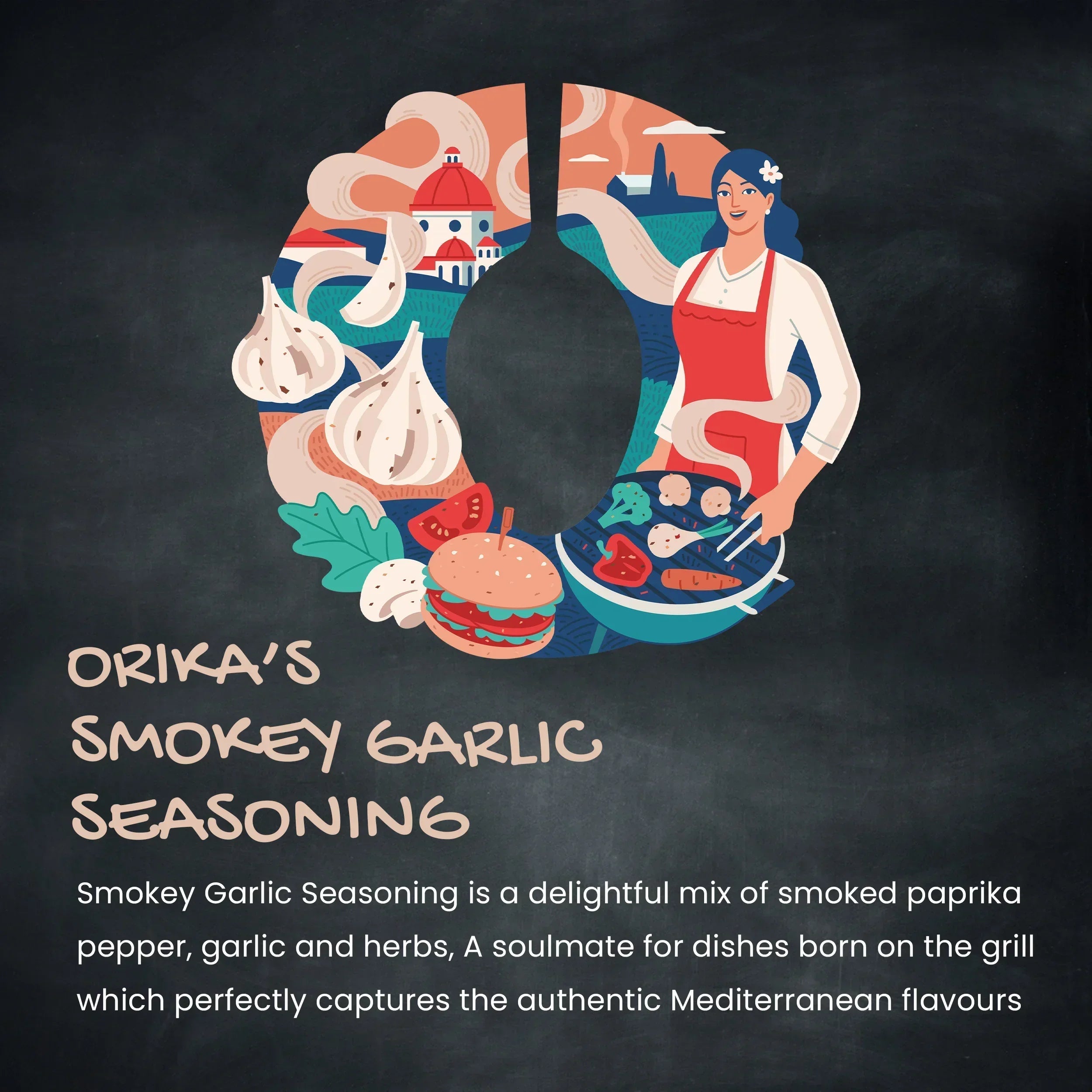 Orika Smokey Garlic All Purpose Seasoning, Pack of 2, 85g/each - Orika Spices India