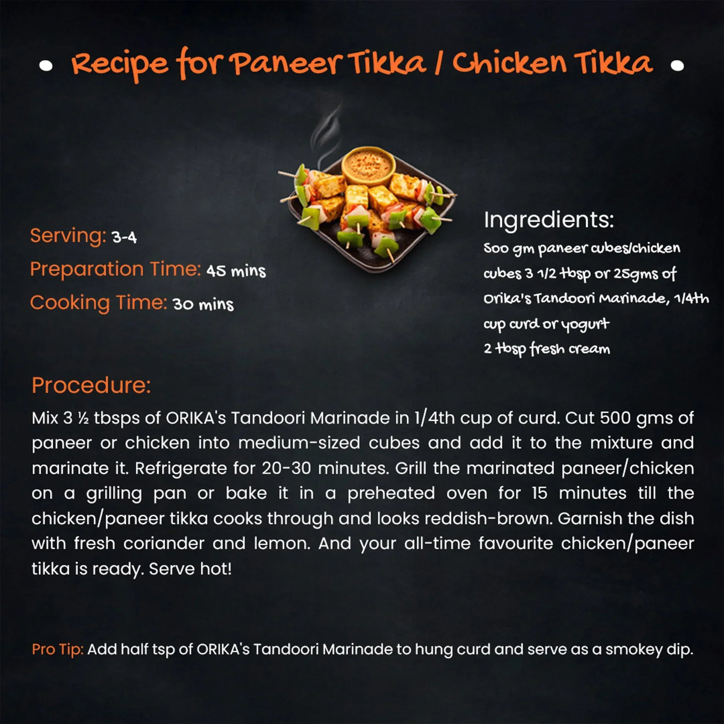 Orika Tandoori Marinade Combo (Pack of 2, 85gms each) - Orika Spices India