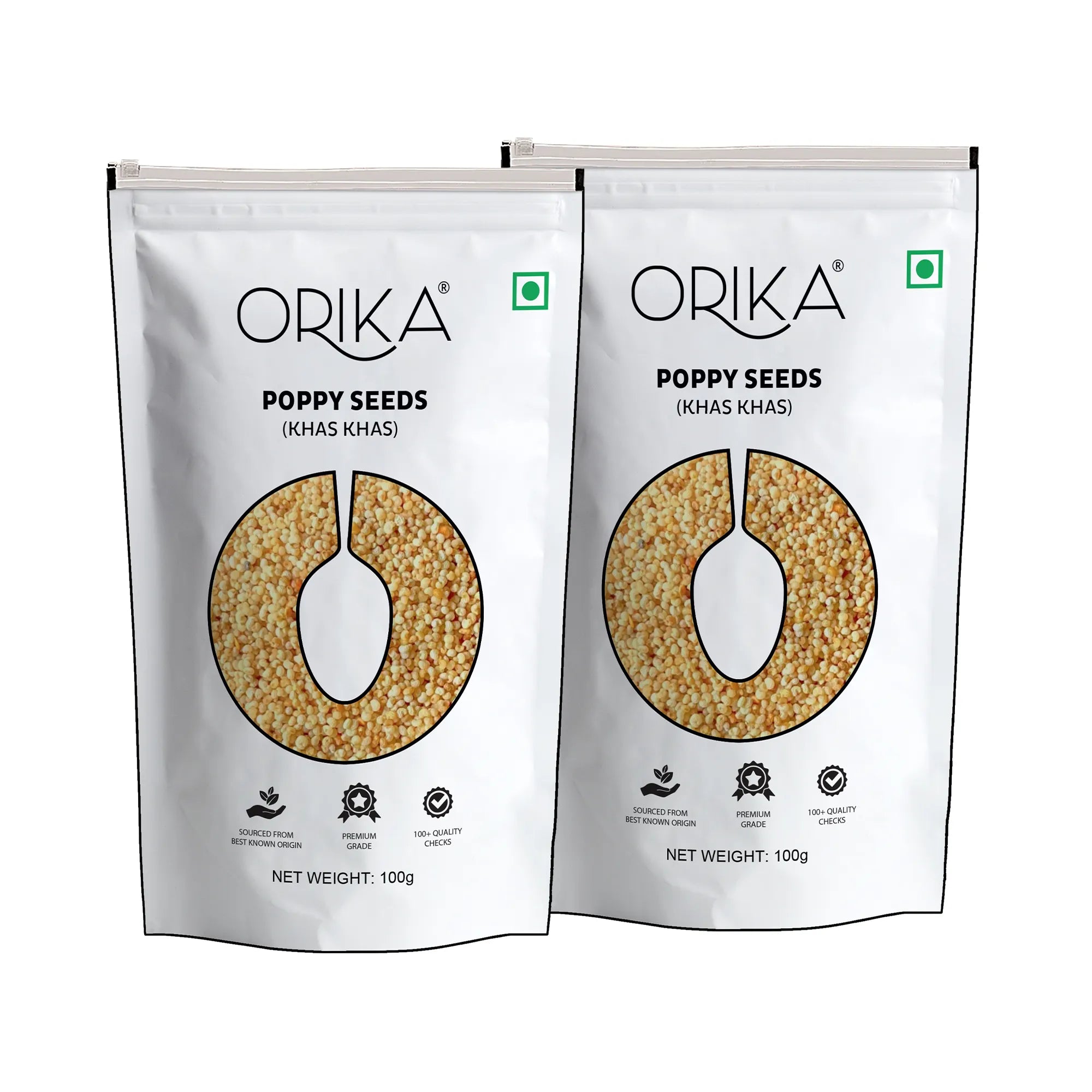 Orika Poppy Seeds (Khas Khas) | Unpolished & Cleaned White Khas Khas | 100g